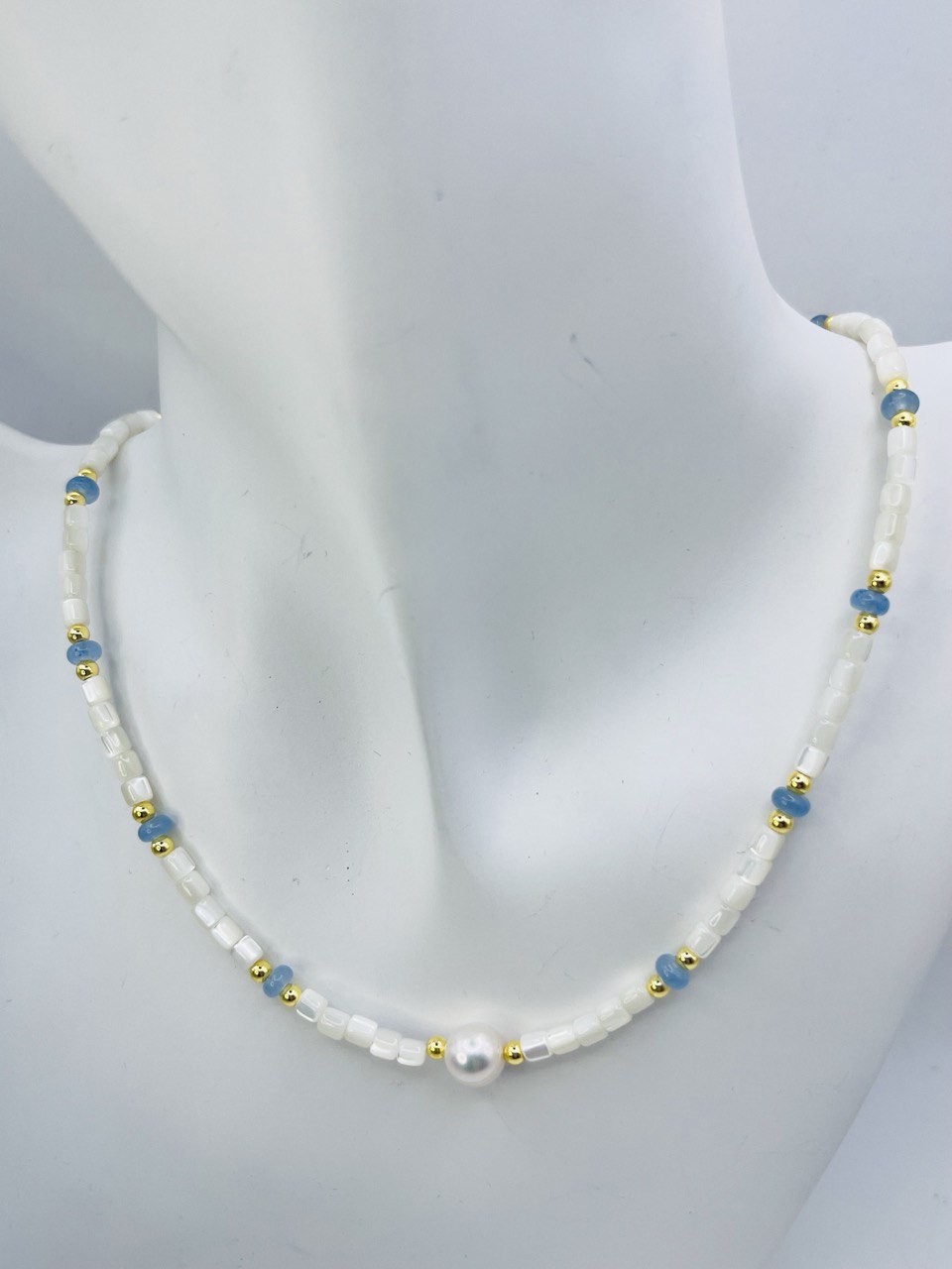 Перламутр, Агат Цилиндр, Рондель Гладкий 3.5